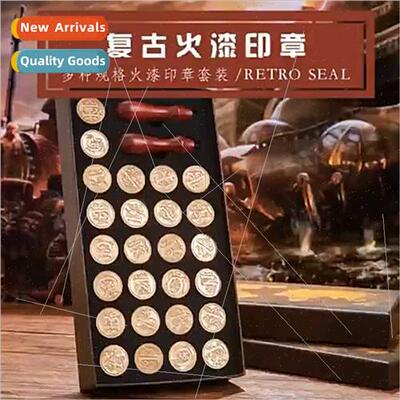 Cheap Fire Lacquer Seal Stamp Heads Vintage Alphabet Antique