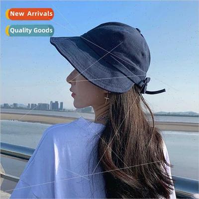 Hat female Korean  tide fashion cute bow large-brimmed fishe