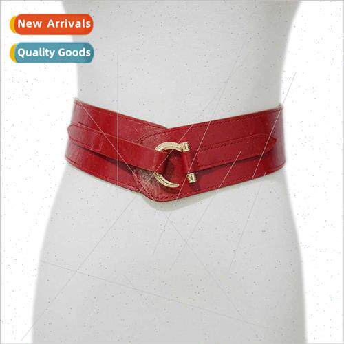 Women elastic waist belt ladies casual decorative  cowhide g