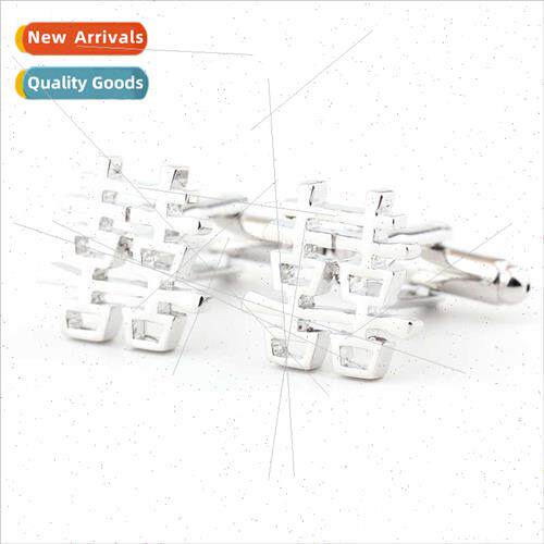 Double happiness shape metal French shirt cufflinks cufflink