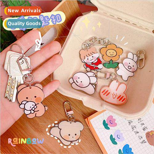Korean  ins cute cute rabb acrylic keychain key ring pendant