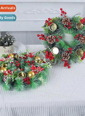 Christmas Candle Holder Wreath 2023 Wreath Candle Holder Red