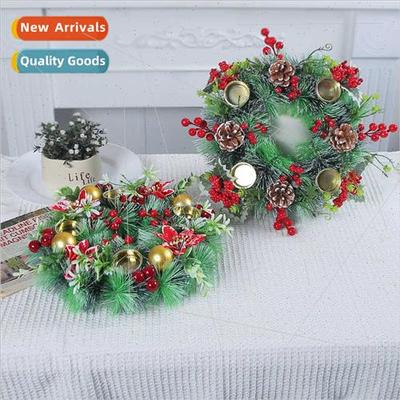 Christmas Candle Holder Wreath 2023 Wreath Candle Holder Red