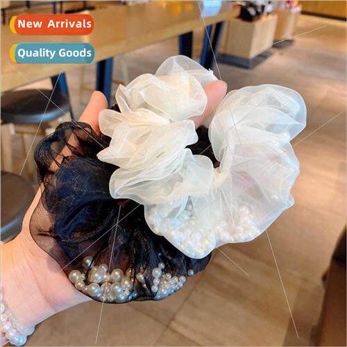Headband female new senior pearl large intestine hair circle
