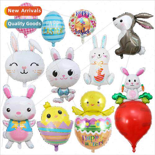 New Easter Party Decoration Egg Bunny Shape Aluminum Film Ba
