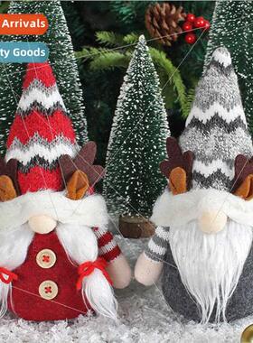 2023 Christmas antler doll gray red high hat faceless doll e