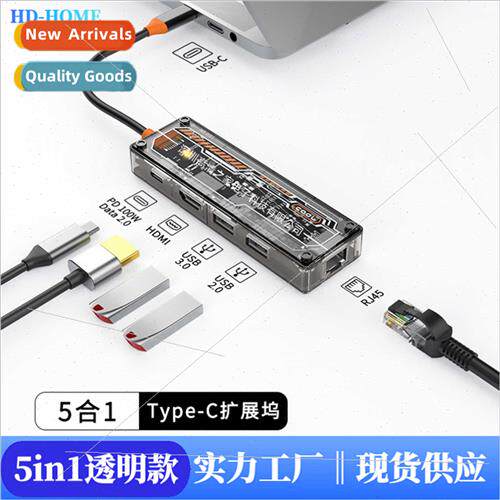 New type-c 5-in-1 docking station transparent explore usb hu
