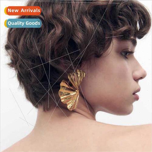 Creative ginkgo leaf earrings earrings ins french chic earri