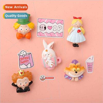 New 3D creative Alice in Wonderland magnetic resin refrigera