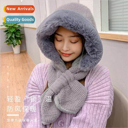Autumn winter new solid color plush hat padded windproof knt
