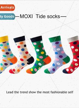 2023 new polka dot pattern tide socks men socks fall winter