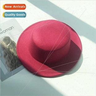 warm women hat men cap flat winter fall DIY bowler Felt
