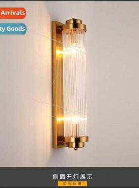 Scandinavian gold light luxury crystal wall lamp living room