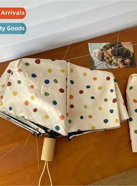 ins cream candy colorful polka dots sunscreen umbrella girl