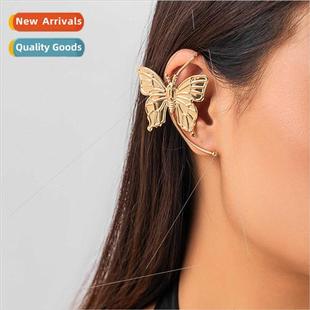 play ear earrings Leaves rabb new clips alloy butterfly cute