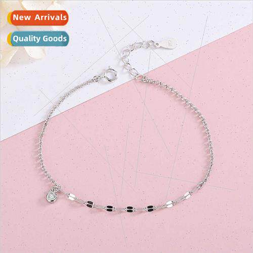 s925 silver Korea fragment zirconia tassel bracelet niche fr