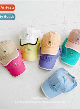 Summer children sun hat sub quick dry men girls baby ponytai