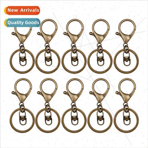 Green antique color key ring wh octagonal clasp lobster clas