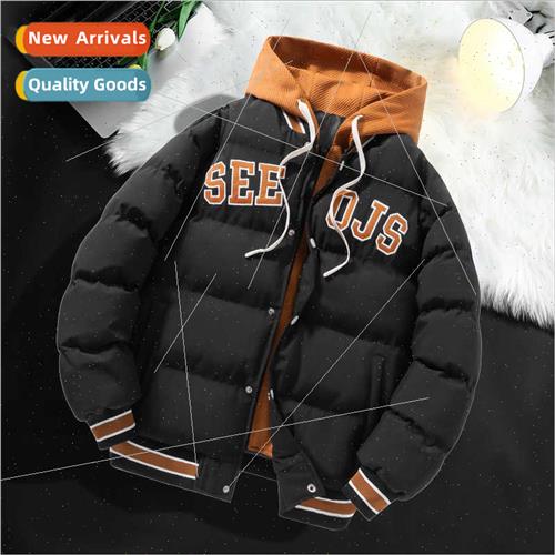 2023 new cotton coat jacket male winter teenage warm cotton