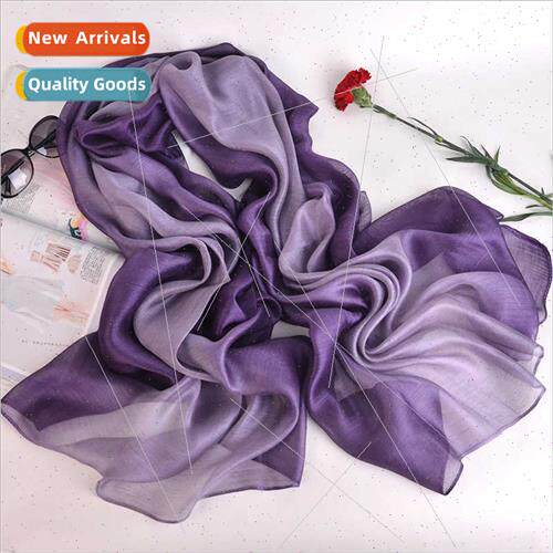 Autumn winter solid color gradient color mulberry silk silk