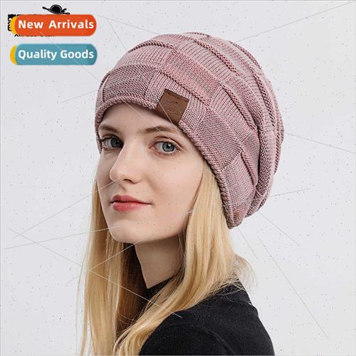 9875 Autumn winter padded mixed colors wh woolen kn cap warm