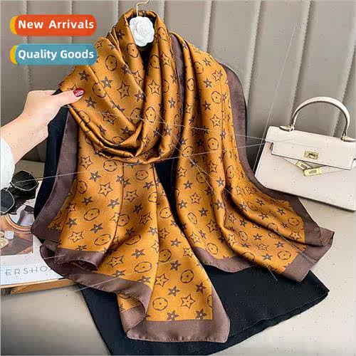 lk scarf female spring fall simulation silk Korean  fashion