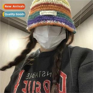 set fall knted warm handmade bag retro winter niche Korean