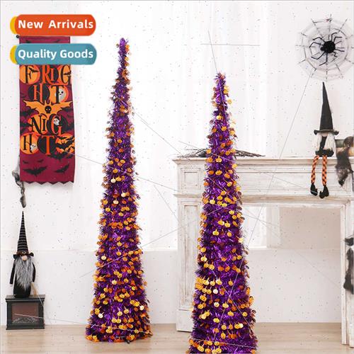 New Products Halloween Decorations Scary Pumpkin Retractable