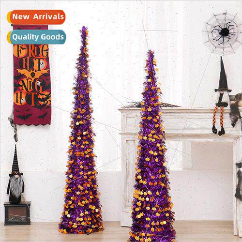New Products Halloween Decorations Scary Pumpkin Retractable