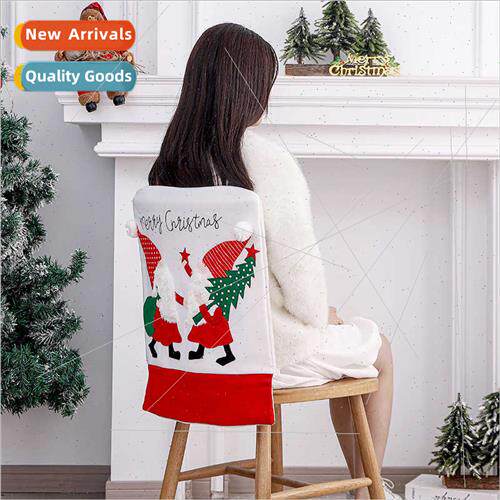 Christmas chair cover red whe velvet chair back cover home f