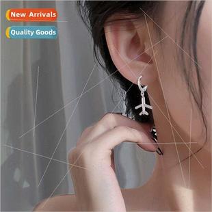 earrings new cute Full child airplane cartoon earrin diamond