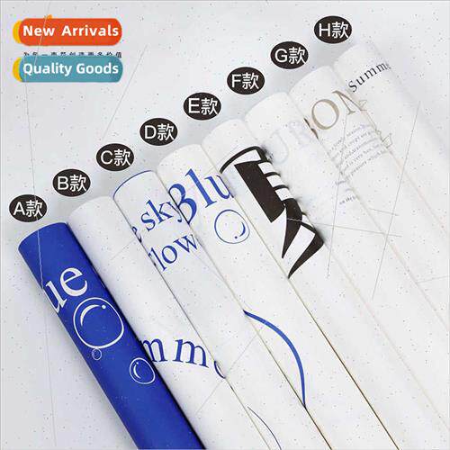mple Paper English Print Klein Blue Hello Summer Wrap Paper