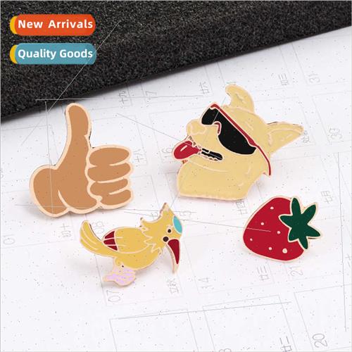 Cartoon cute woodpecker corsage strawberry puppy alloy oil d ZIPPO/瑞士军刀/眼镜 眼镜鼻托 原图主图