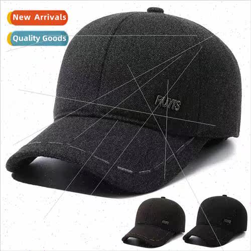 New men middle-aged elderly cotton cap fall winter hat cold