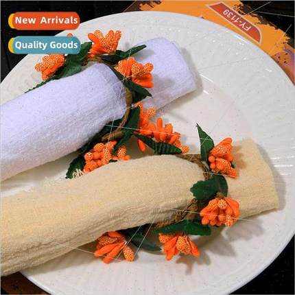 Creative Christmas wreath paper towel button Western restaur