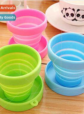 Candy Color Portable Travel licone Folding Cup Outdoor Sport