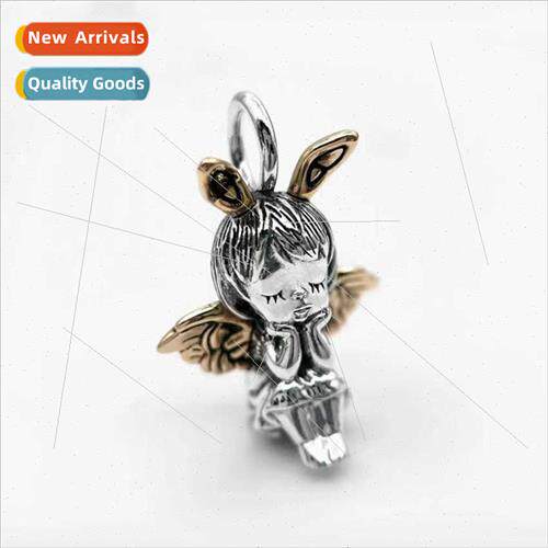 Cute Cherub Pendant Necklace Women Vintage French Cupid Coll