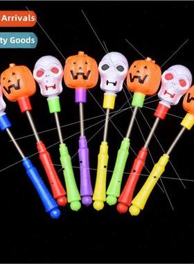 Halloween spring rods luminous skeleton pumpkin stick fluore