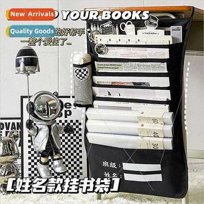 mple solid color hanging book bag large capacy high school s