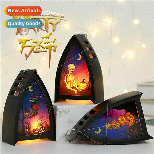 Halloween pumpkin lights new children portable horror atmosp