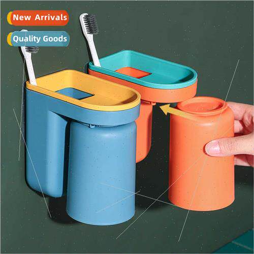 Toothbrush Holder Storage Mouthwash Cup mple Fixed Convenien