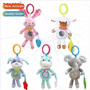 plush head baby rattles fabric bell bed hanging crib Baby