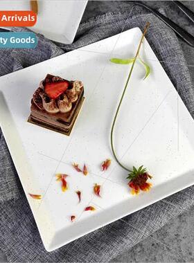 Ultra-thin stamping ming ceramic quadrilateral tray flat pla