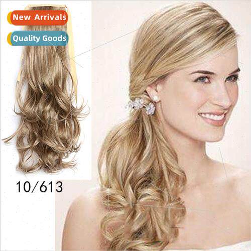Wig Women Europe Tie Ponytail Long Curly Hair High-temperatu