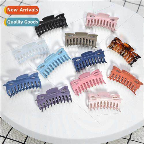 12cm Large Bow Grab Clip Hair Clip Frosted Color Back Head H