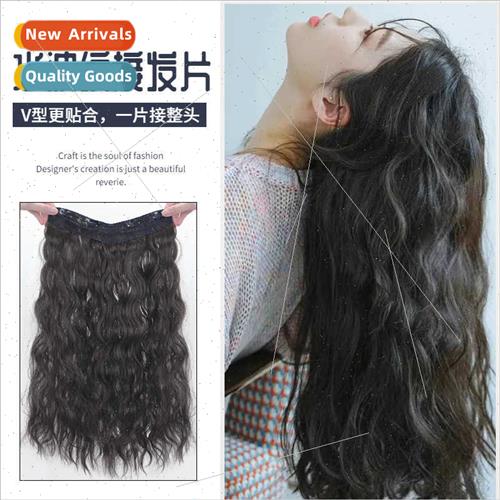 V wig female long curly hair big wave water ripple simulatio