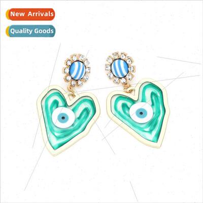 senior love devil eye earrings exaggerated temperament alloy