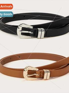 Women Spring Concave Buckle Black Brown mple Set Belt Hundre