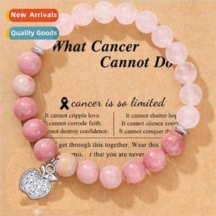 Bracelet Apple Bow Charm Holiday Ribbon Rhodochrose