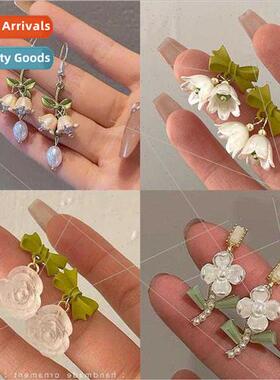 Bell tulip flower earrings spring summer gentle wind bow mor